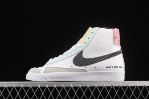 NIKE Blazer Mid Have A Good Game e-sports theme Trail Blazers high-top casual board shoes DO2331-101