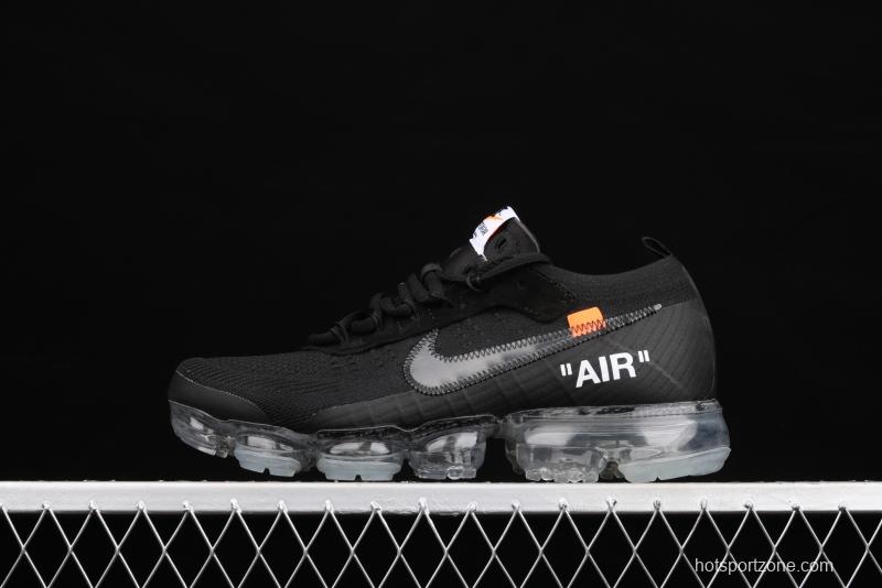 OFF-White x NIKE Vapor Max joint name steam air cushion jogging shoes AA3831-002