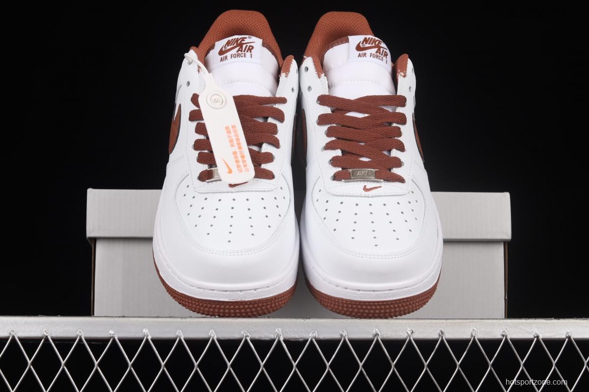 NIKE Air Force 11607 Low Pecan Chocolate Brown low-top casual board shoes DH7561-100