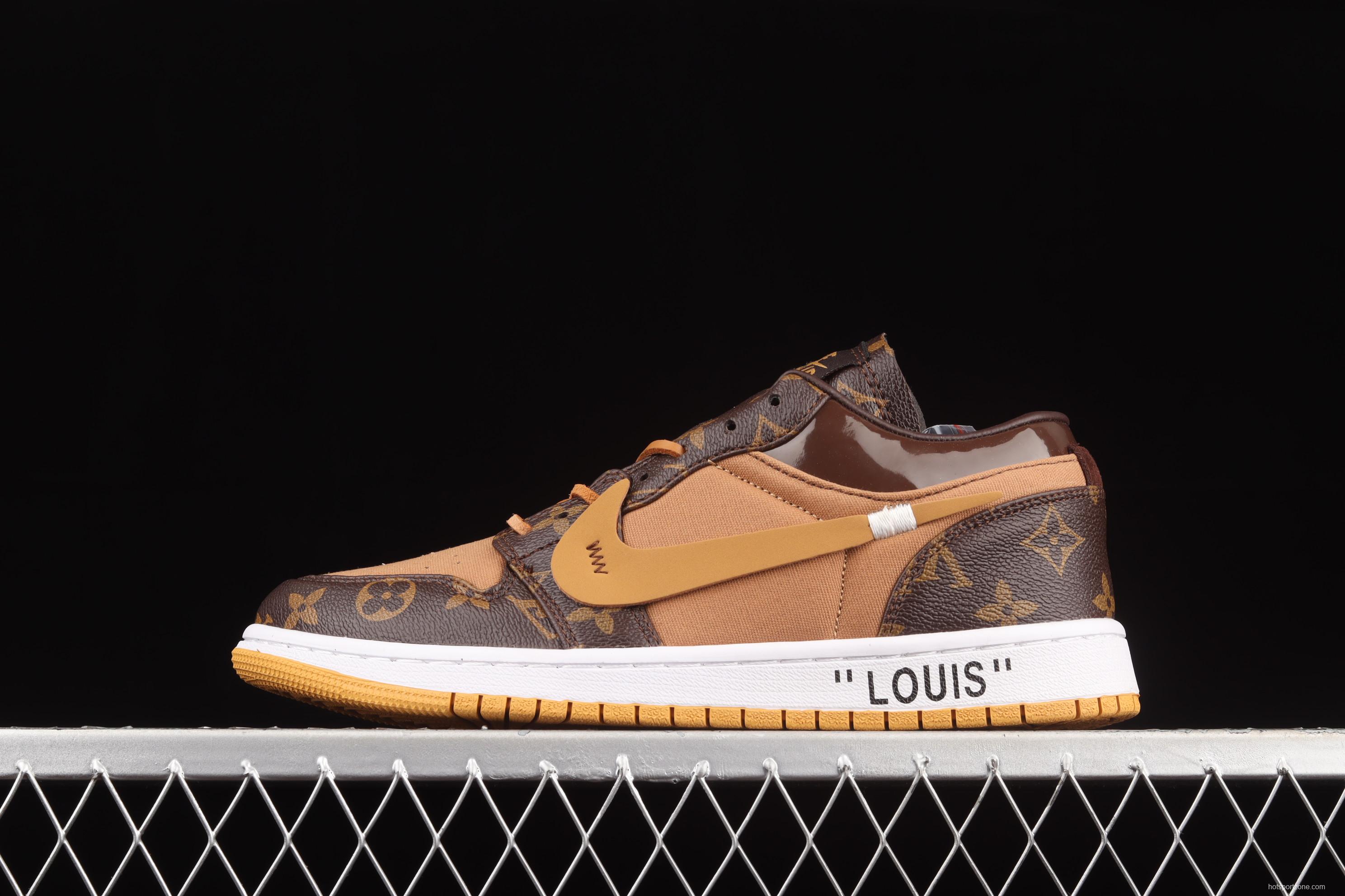 Air Jordan 1 LV jointly customized low-top basketball shoes 554724-555