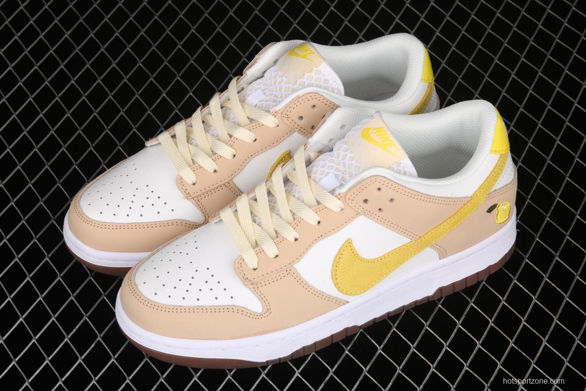 NIKE SB DUNK Low dunk series lemon yellow color matching low-side leisure sports skateboard shoes DJ6902-700