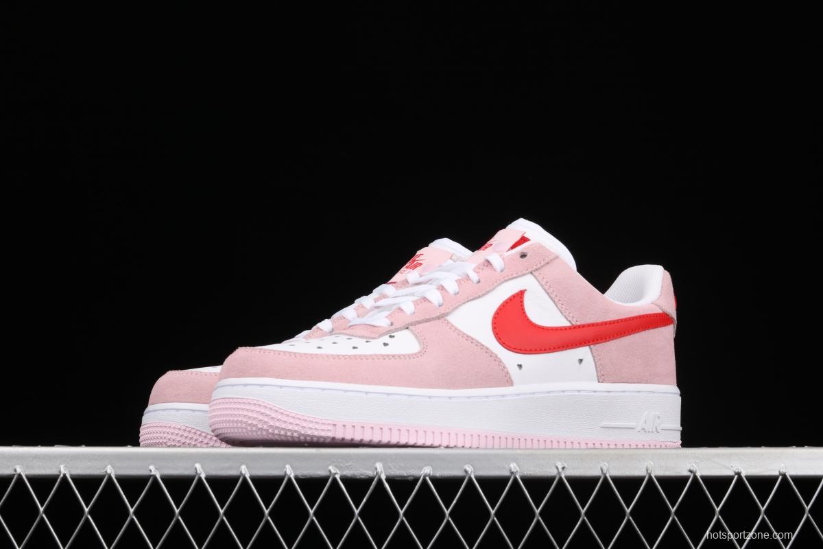 NIKE Air Force 11607 QS Pink Valentine's Day PEACEMINUSONE same style DD3384-600