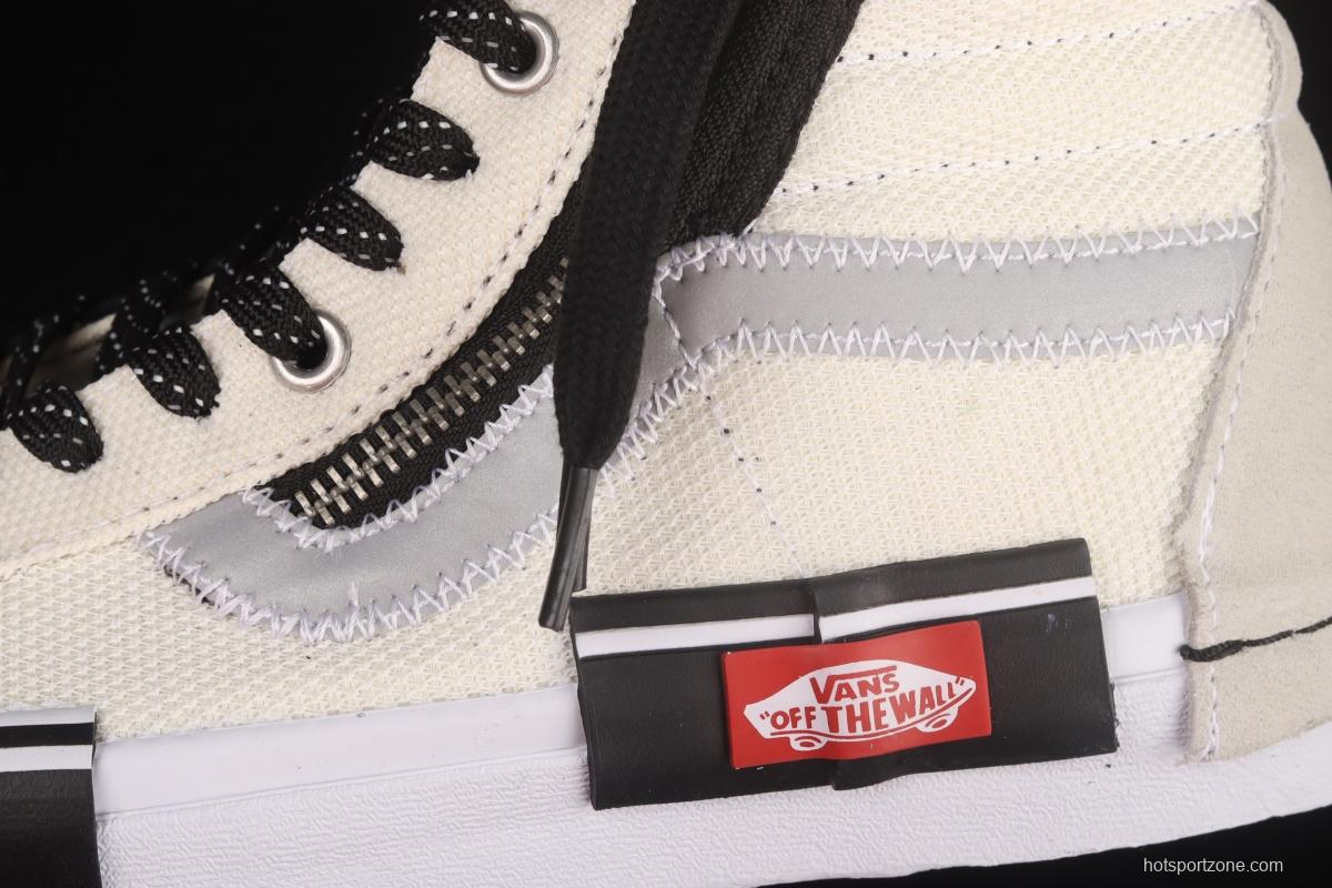 Vans Vault Sk8-Hi Reissue Ca deconstruction high top 3M reflective canvas vulcanized shoes VN0A3WM1TUU