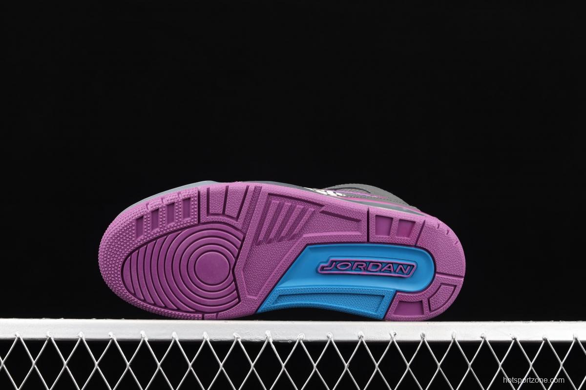 Jordan Legacy 312 black and purple color Velcro three-in-one board shoes AV3922-005