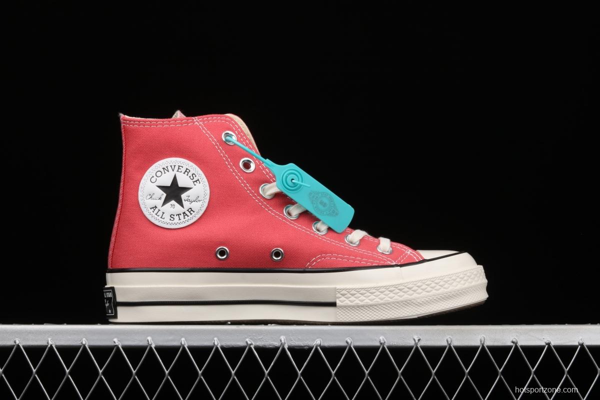 Converse 70s spring new color environmental protection watermelon red high top leisure board shoes 170790C