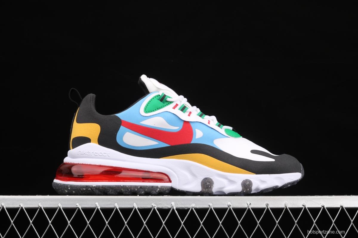 NIKE Air Max 270React new high-frequency mesh hollowing out function half-palm air cushion running shoes DA2610-161,