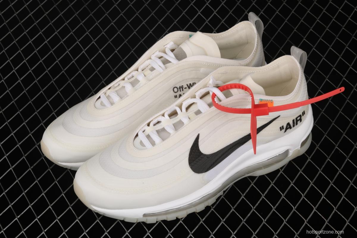 OFF-White x NIKE Air Max 97 OG OW bullet Limited name running shoes AJ4585-100