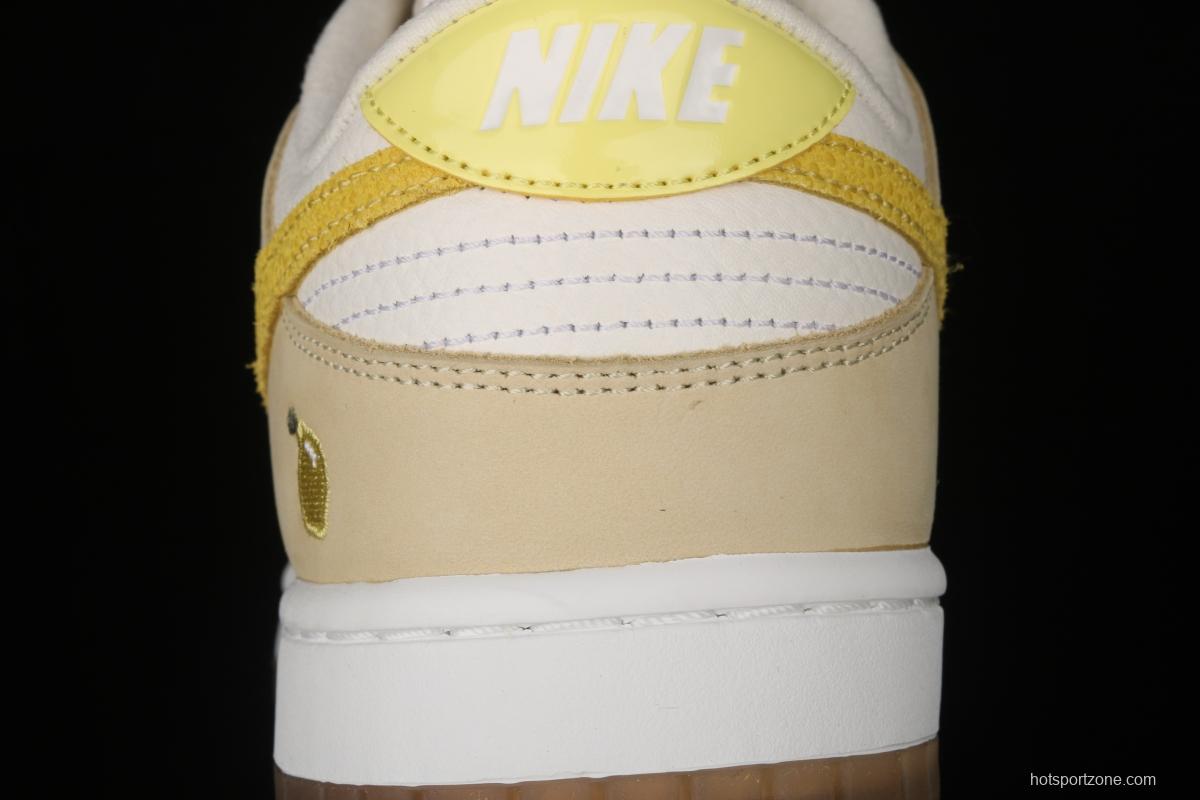 NIKE SB DUNK Low dunk series lemon yellow color matching low-side leisure sports skateboard shoes DJ6902-700