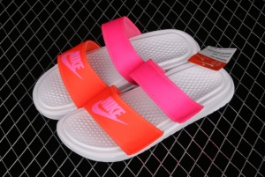 NIKE Benassi Swoosh # double belt ninja slippers # authentic slippers Life all kinds of summer beach slippers 819717-068