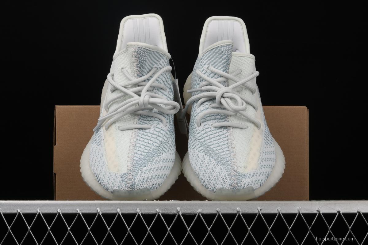 Adidas Yeezy 350 V2 Boost Basf FW3043 Darth Coconut 350 second generation hollowed-out silk ice blue color BASF Boost original