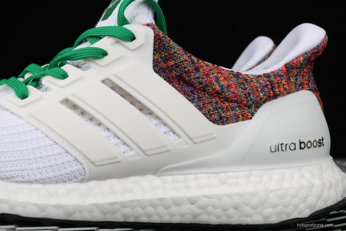 Adidas Ultra Boost 4.0das fourth generation knitted striped white rainbow UB # limited edition of Chengdu, a Chinese cultural city