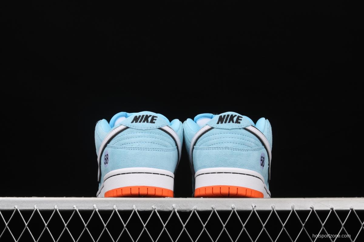 WE CLUB 58 x NIKE SB DUNK Low Pro Club 58 Gulf Slam Dunk Series low side leisure sports skateboard shoes BQ6817-401