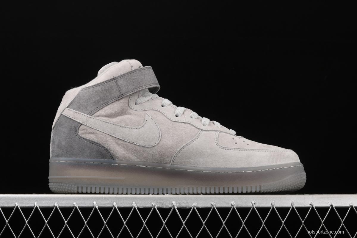 Reigning Champ x NIKE Air Force 1x 07 Mid defending champion 3M reflective sports leisure board shoes 807618-200