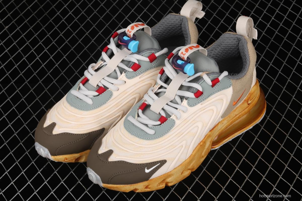 Travis Scott x NIKE Air Max 270React TS co-branded half-palm air cushion running shoes CT2864-200