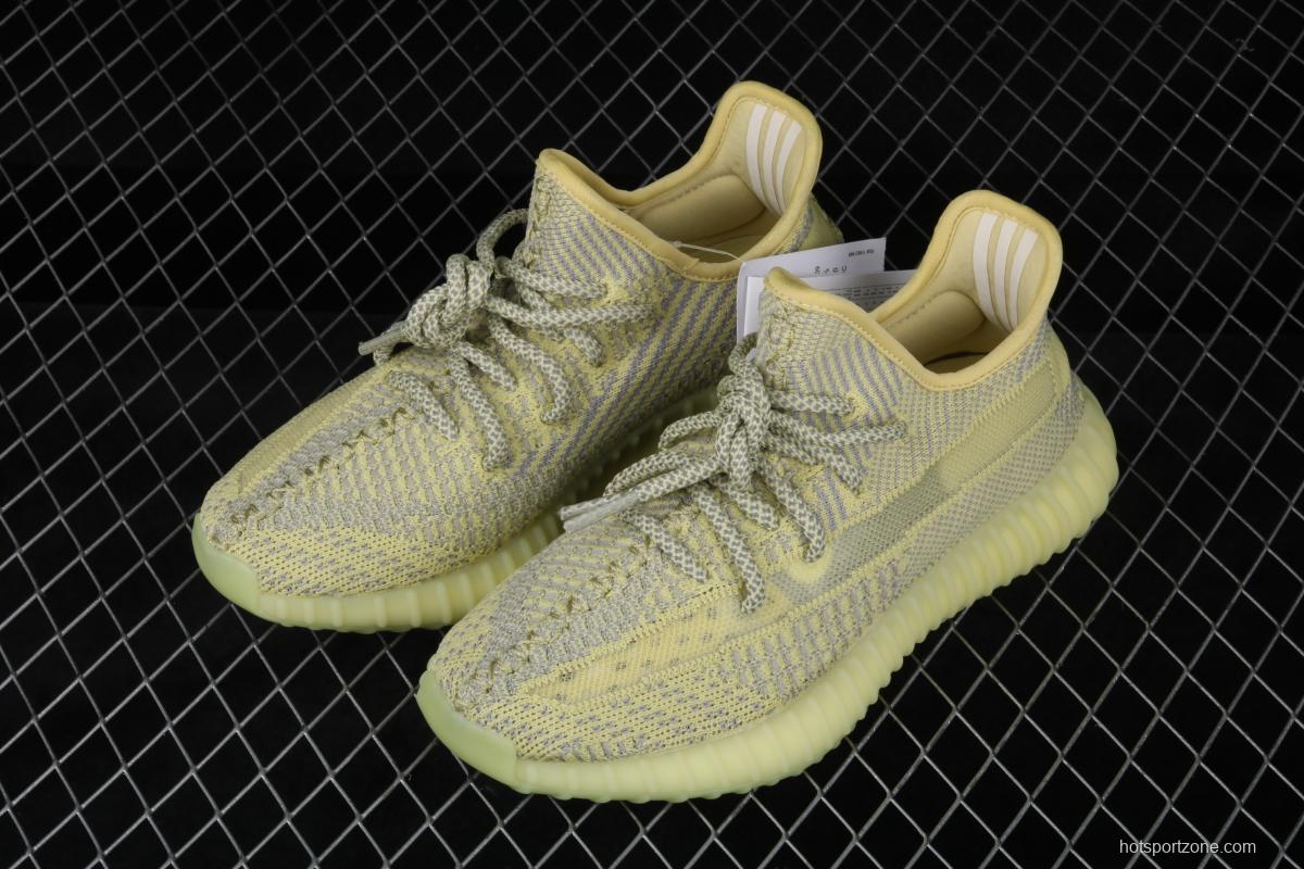 Adidas Yeezy 350 Boost V2 FQ9009 das coconut 350 second generation hollowed-out lemon yellow color matching