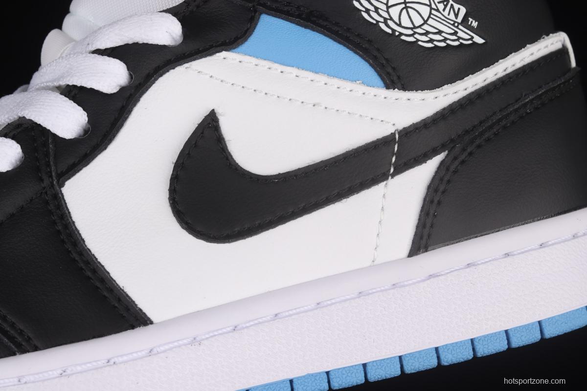 Air Jordan 1 Mid SE black, white and blue BQ6472-102