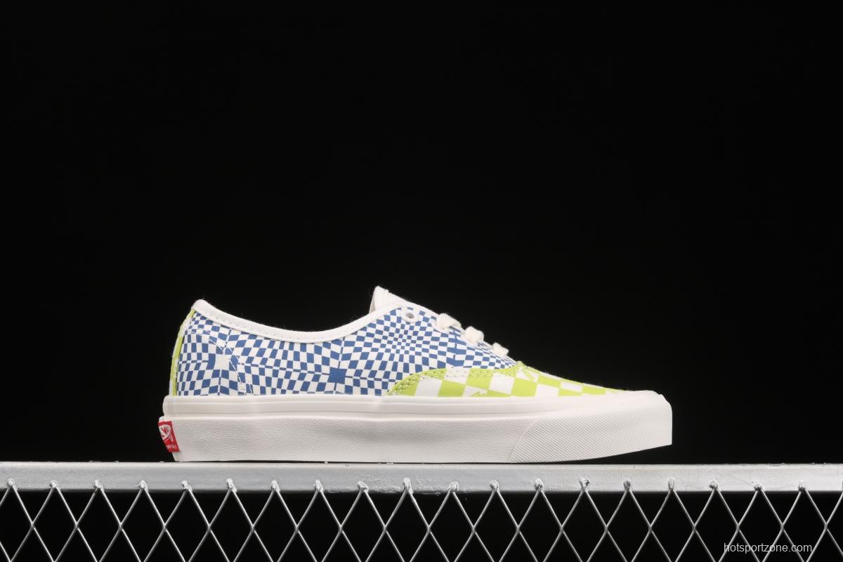Vans Vault OG Authentic Lx high-end branch line impact color checkerboard retro low-side canvas skateboard shoes VN0A4BV91XQ1