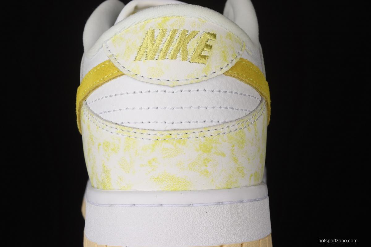 NIKE SB DUNK Low Prm yellow and white color SB buckle rebound fashion leisure board shoes DM9467-700