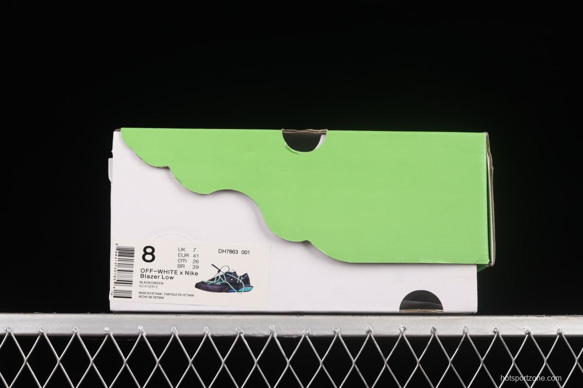 OFF-White x NIKE Blazer Low co-branded deconstruction style trailblazer low upper shoes DH7863-001