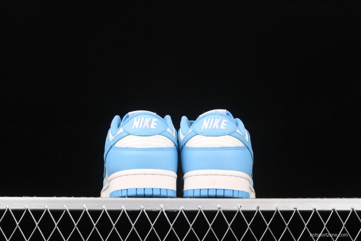 NIKE DUNK Low University Blue White Blue North Carolina White Blue Slam Dunk Series low side Leisure Sports Skateboard shoes DD1391-102