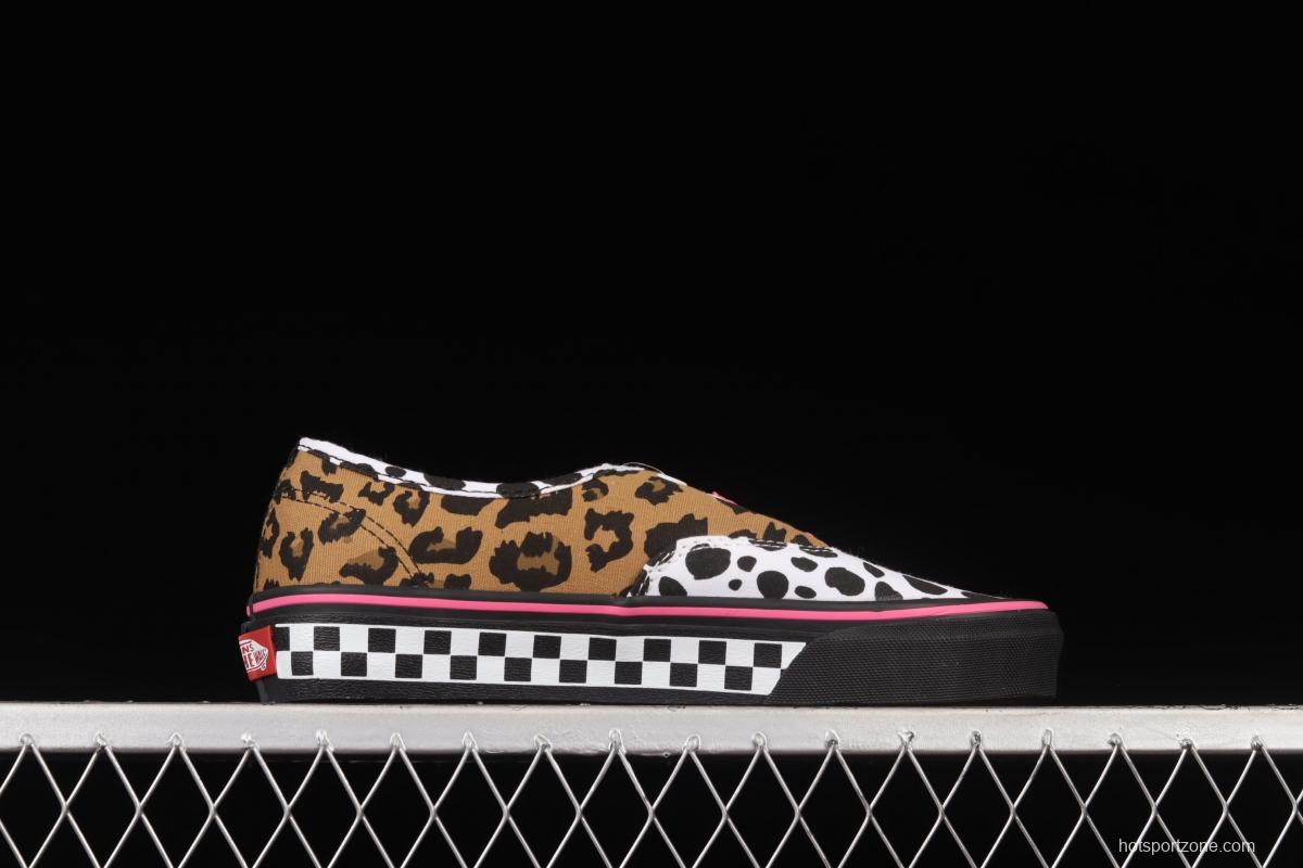 Vans Authentic Vance Leopard pattern customized popular style low upper board shoes VN0A4BV5VBR