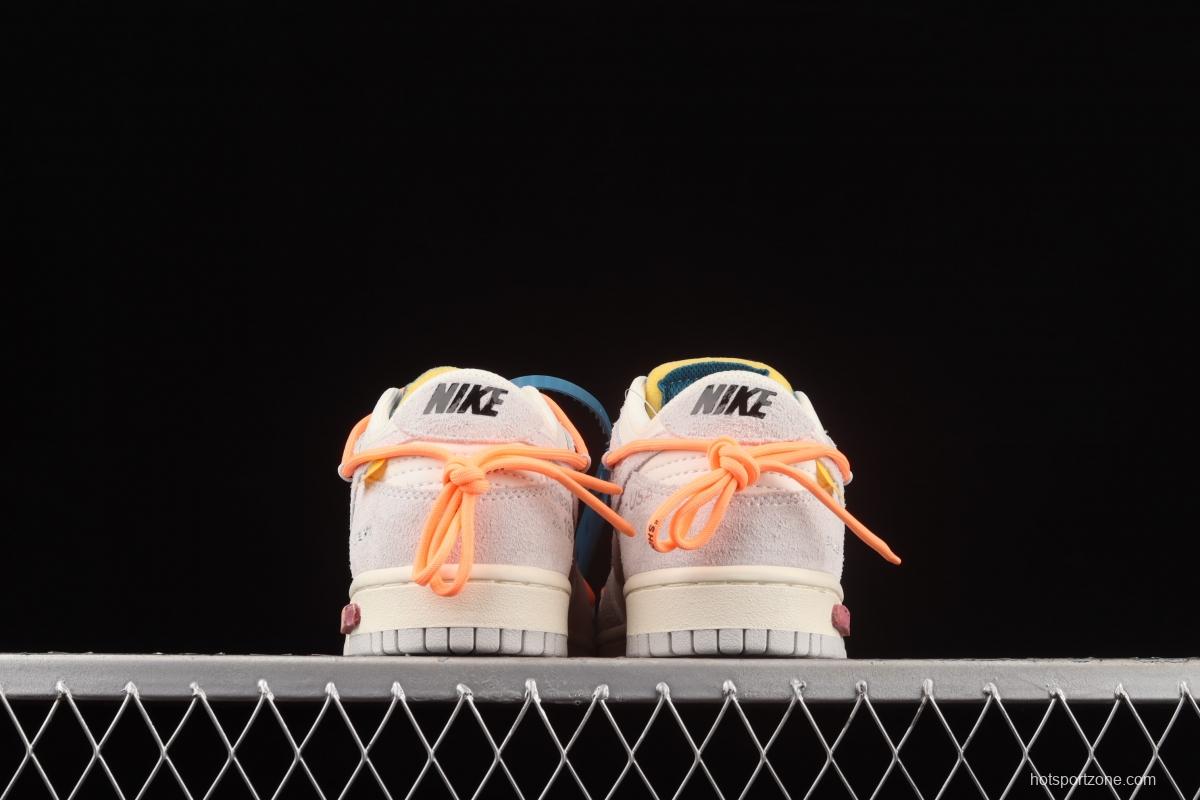 OFF-White x NIKE DUNK Low OW suede SB buckle rebound fashion casual board shoes DJ0950-119