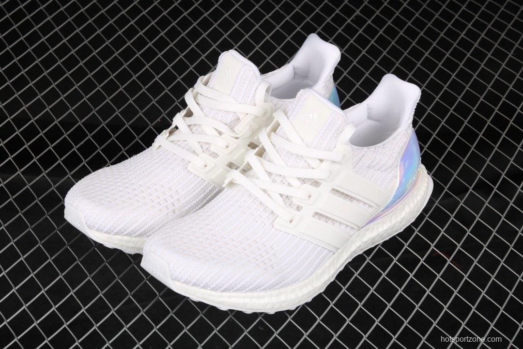 Adidas Ultra Boost 4.0Iridescent BY1756 fourth generation knitted striped white laser UB