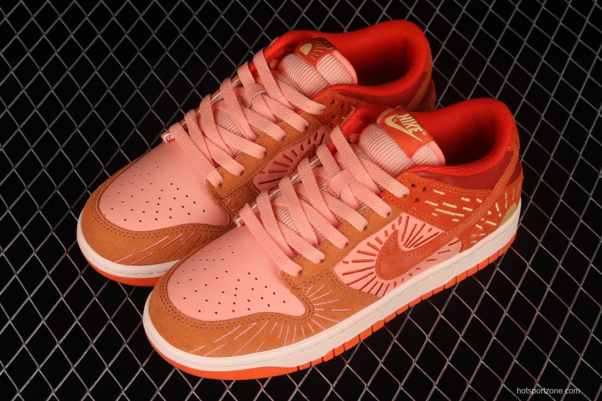 NIKE DUNK Low NH Orange-Crimson sunflower retro low-top leisure sports skateboard shoes DO6723-800