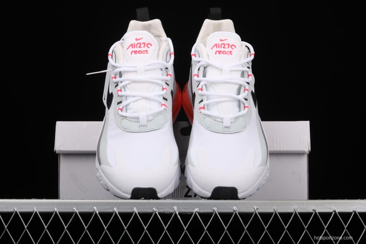 NIKE Air Max 270React new high-frequency mesh hollowing out function half-palm air cushion running shoes CT1280-100