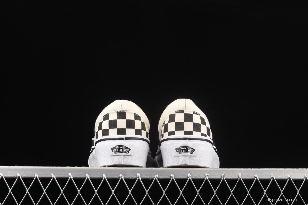 Vans Slip-On Platform classic lazyman black and white checkerboard thick soles shoes VN0A318EBWW