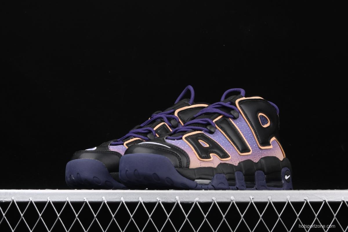 NIKE Wmns Air More Uptempo Dusk To Dawn Starry Sky Purple Cloud Pippen Classic High Street Basketball shoes Series 553546-018