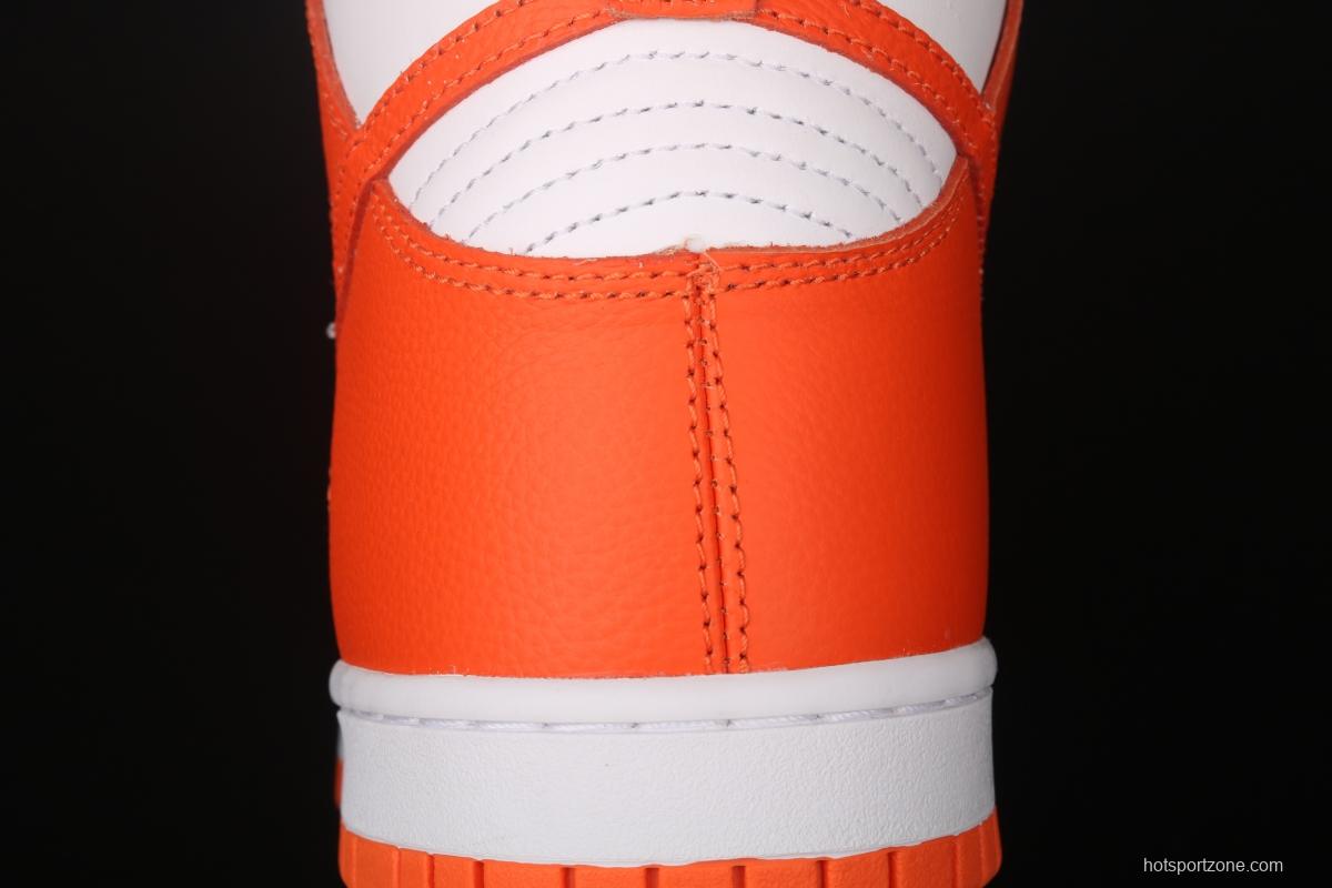 NIKE DUNK SB High Syracuse full-top white orange skateboard shoes 850477-101