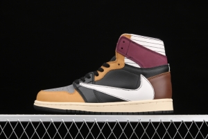 Travis Scott x Air Jordan 1 High OG mandarin duck barb CD4487-101