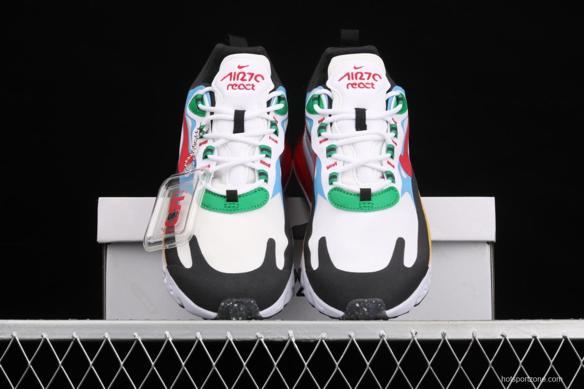 NIKE Air Max 270React new high-frequency mesh hollowing out function half-palm air cushion running shoes DA2610-161,