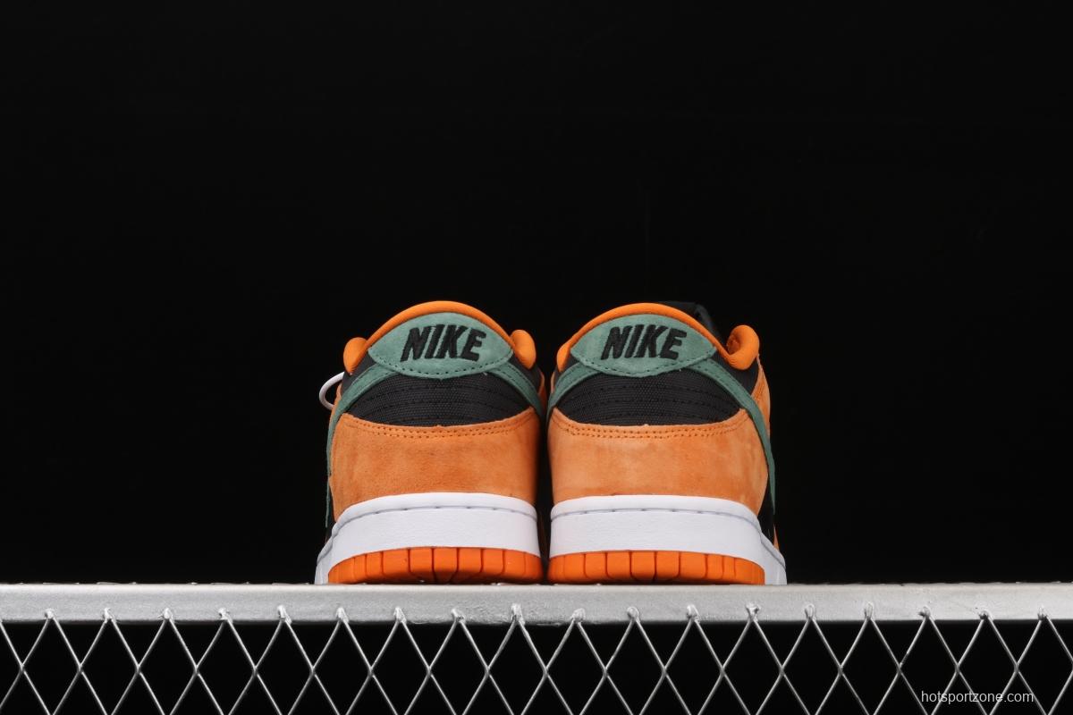 NIKE SB DUNK Low SP Ceramic dunk series carrot yellow and black low-side leisure sports skateboard shoes DA1469-001