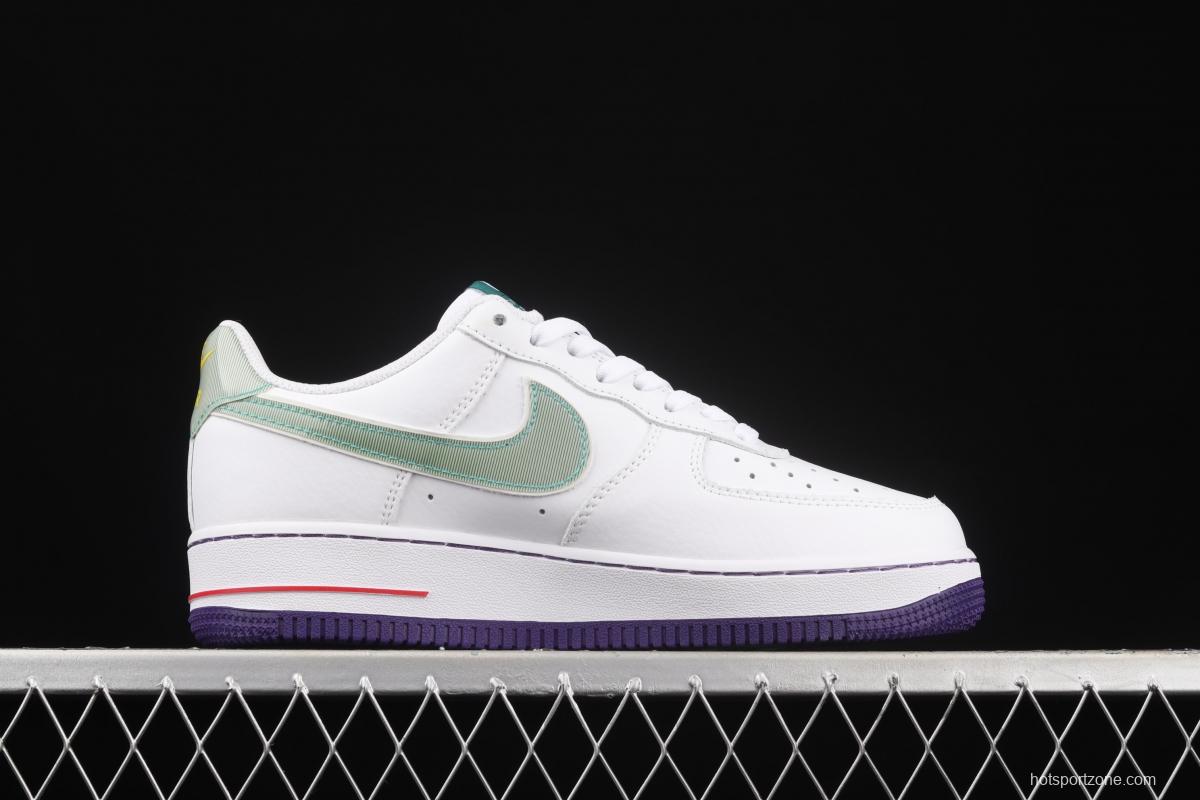 NIKE Air Force 1y07 Low mandarin duck dazzling color thread hook low top casual board shoes CW6015-100