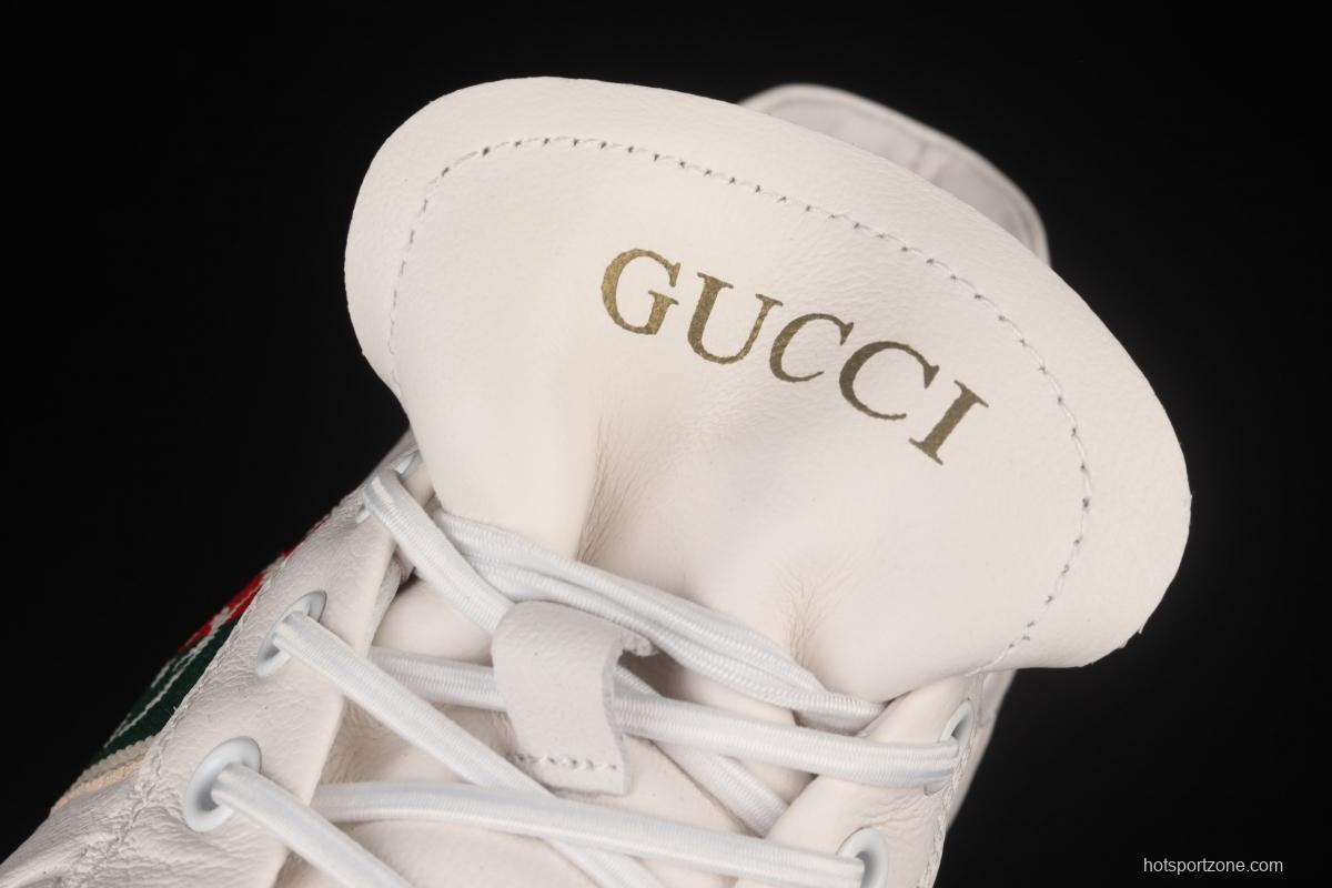 Gucci Screener GG High-Top Sneaker double G embossed leisure shoes series leisure board shoes 02JPO60166