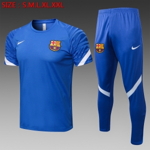 21 22 Barcelona Short SLEEVE Enamel blue （With Long Pants）S-2XL C725#