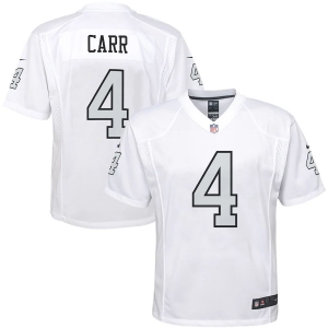 Youth Derek Carr White Rush Player Limited Team Jersey