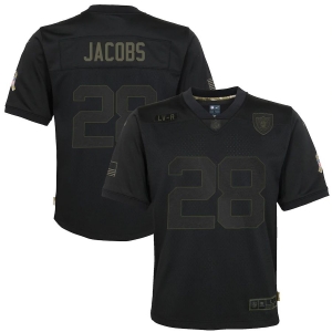 Youth Josh Jacobs Black 2020 Salute to Service Player Limited Team Jersey