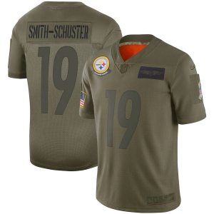 Men's JuJu Smith-Schuster Olive 2019 Salute to Service Player Limited Team Jersey