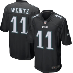 Men's Carson Wentz Black Event Player Limited Team Jersey