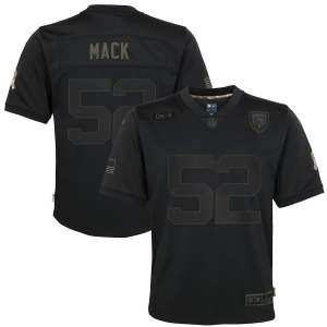 Youth Khalil Mack Black 2020 Salute to Service Player Limited Team Jersey