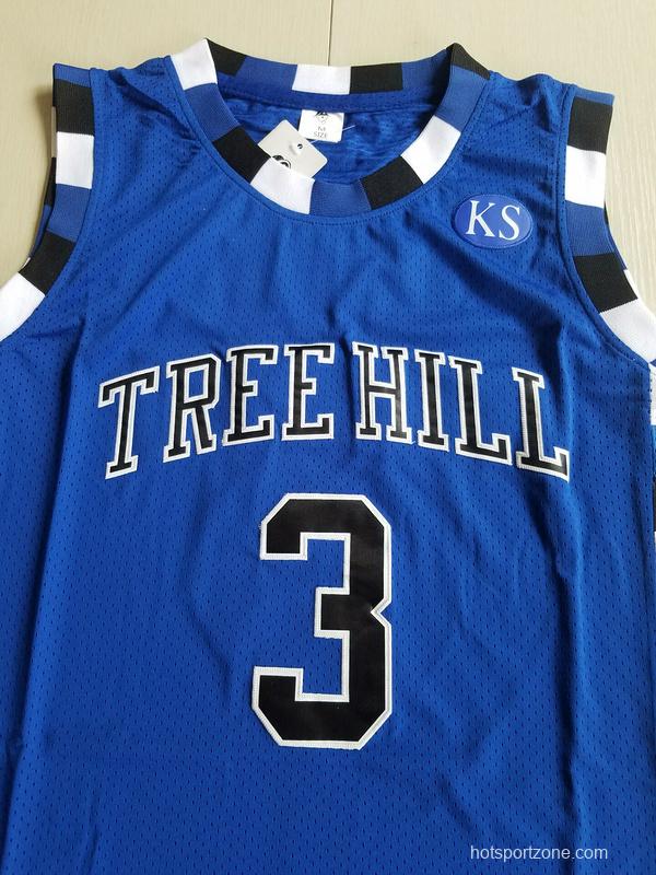Antwon Skills Taylor 3 One Tree Hill Ravens Blue Basketball Jersey