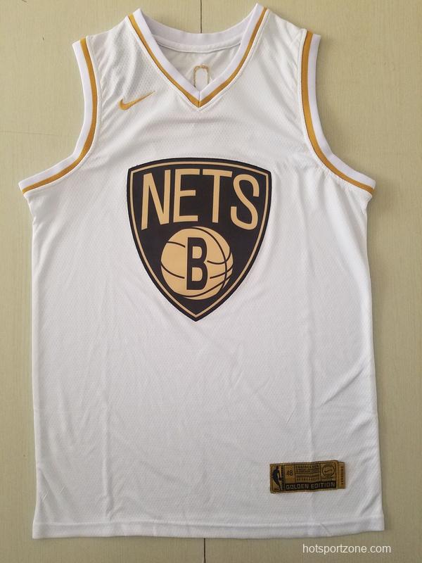 Kevin Durant 7 White Golden Edition Jersey