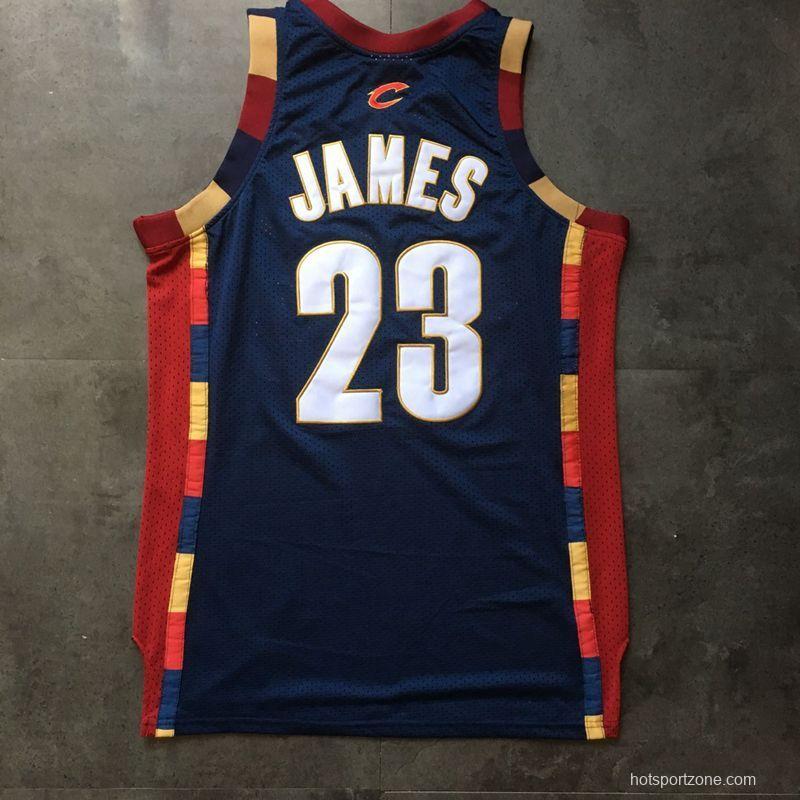 Men's LeBron James Navy Blue Retro Classic Team Jersey