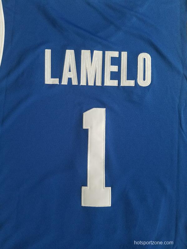 Lamelo Ball 1 Lithuania Vytautas Blue Basketball Jersey