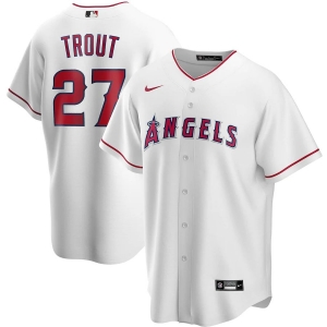 Men's Mike Trout White Home 2020 Player Team Jersey