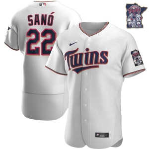 Men's Miguel Sano White Home 2020 Authentic Player Team Jersey