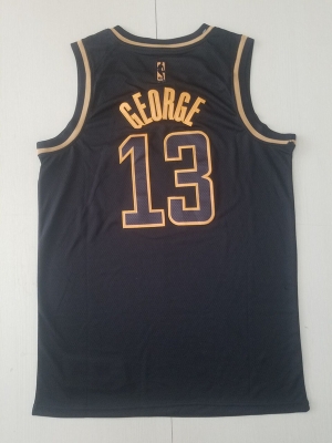Paul George 13 Black Golden Edition Jersey